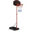 imageGiantex Portable Basketball Hoop Adjustable Height 6585 FT Backboard System Stand with 2 Wheels Fillable Base WeatherResistant Nylon Net Basketball Goal Indoor Outdoor for Kids Youth