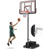 imageGiantex Portable Basketball Hoop Outdoor  7410 FT Height Adjustable Basketball Goal System w 44 Inch Shatterproof PC Backboard Fillable Base Basketball Hoop Indoor for Adults Backyard Driveway