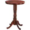 imageGiantex Round Dining Table for 24 People 32quot D X 30quot H Wooden Kitchen Table with Spacious Tabletop Pedestal Base Leisure End Tables for Bar Kitchen Dining Room Restaurant NaturalWalnut