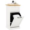 imageGiantex Tilt Out Laundry Hamper Cabinet Bathroom Storage Cabinet with Drawer Removable Laundry Basket Bamboo Countertop 10 Gallon Hidden Wood Laundry Cabinet WhiteWhite
