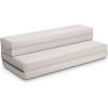 imageGiantex TriFold Folding Mattress Queen  4Inch Portable Sofa Bed with Washable Cover ampamp Handles HighDensity Foam Floor Couch for Adults Guest Bed for Camping Sleepovers GrayGrey