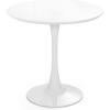 imageGiantex White Round Dining Table 32 Inches Modern Tulip Kitchen Table with 09 Thickened Tabletop ampamp Sturdy Metal Pedestal MidCentury Leisure Table for Small Places Dining Room Living Room CafeWhite