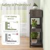 imageGiantex 3 Tier Tall Plant Stand Indoor 36 Inch Corner Plant Holder with Drawer ampamp Metal Frame Modern Plant Shelf for Multiple Flower Pots Square Plant Tables for Balcony Living room 1 PackGreyTop Drawer