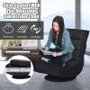 imageGiantex 360 Degree Swivel Gaming Chair 6 Position Adjustable Folding Floor Chair 300lb Spring Support Comfortable Padded Backrest Lazy Sofa Chair Game Rocker for Teens AdultsBlack