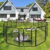 imageGiantex 40 inch Dog Fence with Door 168 Panels Dog Playpen for Outside Large Dogs Portable Pet Playpen Fencing Enclosures Heavy Duty Metal Camping Fences for The Yard 16 Panels 40 inch16 Panels