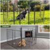 imageGiantex 40 inch Dog Fence with Door 168 Panels Dog Playpen for Outside Large Dogs Portable Pet Playpen Fencing Enclosures Heavy Duty Metal Camping Fences for The Yard 16 Panels 40 inch16 Panels