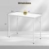imageGiantex 40Inch Black Small Computer Desk Home Office Writing Desk with HeavyDuty Metal Frame Modern Simple Gaming Table PC Workstation Versatile Small Desk for BedroomWhite