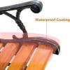 imageGiantex 50 Patio Park Garden Bench Outdoor Furniture Rose Cast Iron Hardwood Frame Porch Loveseat for 2 Person Outdoor Clearance