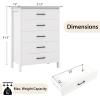 imageGiantex 5Drawer Dresser for Bedroom 415quot Storage Cabinet with 5 Drawers AntiTip Kit Multipurpose Clothes Organizer Chest of Drawers for Closet Nursery Entryway Storage Floor Cabinet BlackWhite