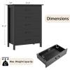 imageGiantex 5Drawer Dresser for Bedroom 415quot Storage Cabinet with 5 Drawers AntiTip Kit Multipurpose Clothes Organizer Chest of Drawers for Closet Nursery Entryway Storage Floor Cabinet BlackBlack