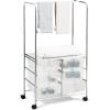 imageGiantex 6 Drawer Storage Cart Office School Organizer Cart Rolling Drawer Cart for Tools Scrapbook Paper or Bathroom Storage Shelf White