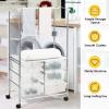 imageGiantex 6 Drawer Storage Cart Office School Organizer Cart Rolling Drawer Cart for Tools Scrapbook Paper or Bathroom Storage Shelf White