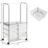 imageGiantex 6 Drawer Storage Cart Office School Organizer Cart Rolling Drawer Cart for Tools Scrapbook Paper or Bathroom Storage Shelf White