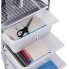 imageGiantex 6 Storage Drawer Cart Rolling Organizer Cart for Tools Scrapbook Paper Home Office School Multipurpose Mobile Utility Cart Beige ampamp YellowClear White