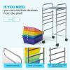 imageGiantex 6 Storage Drawer Cart Rolling Organizer Cart for Tools Scrapbook Paper Home Office School Multipurpose Mobile Utility Cart Beige ampamp YellowMulticolor