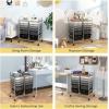 imageGiantex 6 Storage Drawer Cart Rolling Organizer Cart for Tools Scrapbook Paper Home Office School Multipurpose Mobile Utility Cart Beige ampamp YellowBlack Gradient