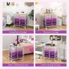 imageGiantex 6 Storage Drawer Cart Rolling Organizer Cart for Tools Scrapbook Paper Home Office School Multipurpose Mobile Utility Cart Beige ampamp YellowPurple Gradient