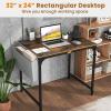 imageGiantex 60 Inch Computer Desk with Charging Station Home Office Writing Desk with Storage Bag ampamp Headphone Hook Large Gaming Table PC Workstation Modern Simple Laptop Desk for Bedroom StudyRustic Brown