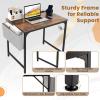 imageGiantex 60 Inch Computer Desk with Charging Station Home Office Writing Desk with Storage Bag ampamp Headphone Hook Large Gaming Table PC Workstation Modern Simple Laptop Desk for Bedroom StudyRustic Brown