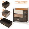 imageGiantex 7 Drawer Dresser Storage Tower with Foldable Fabric Drawers Steel Frame ampamp Wooden Top Vertical Organizer Unit for Closets Nursery Bedroom Utility Dresser Chest 315 x 115 x 31 inch315 x 115 x 31 inch