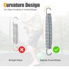 imageGiantex 7quot HeavyDuty Galvanized Trampoline Springs Steel Wire Spring Replacement Kit High Tensile Durable Trampoline Parts SprayPainted Springs 20pcs40pcsSilver