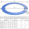 imageGiantex 8Ft 10Ft 12Ft 14Ft 15Ft 16Ft Trampoline Pad TearResistant Edge Cover Springs Protection Pad All Weather Replacement Trampoline Safety PadBlue