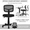 imageGiantex Armless Desk Chair LowBack Computer Chair Ergonomic Small Task Chair with Adjustable Height YShaped Support for Adults Teens Kids 360 Swivel Office Chair BlueBlack