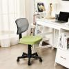imageGiantex Armless Desk Chair LowBack Computer Chair Ergonomic Small Task Chair with Adjustable Height YShaped Support for Adults Teens Kids 360 Swivel Office Chair BlueGreen