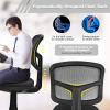 imageGiantex Armless Desk Chair LowBack Computer Chair Ergonomic Small Task Chair with Adjustable Height YShaped Support for Adults Teens Kids 360 Swivel Office Chair BlueBlack