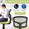 imageGiantex Armless Desk Chair LowBack Computer Chair Ergonomic Small Task Chair with Adjustable Height YShaped Support for Adults Teens Kids 360 Swivel Office Chair BlueGreen