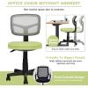 imageGiantex Armless Desk Chair LowBack Computer Chair Ergonomic Small Task Chair with Adjustable Height YShaped Support for Adults Teens Kids 360 Swivel Office Chair BlueGreen