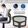 imageGiantex Armless Desk Chair LowBack Computer Chair Ergonomic Small Task Chair with Adjustable Height YShaped Support for Adults Teens Kids 360 Swivel Office Chair BlueGrey
