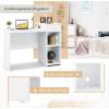 imageGiantex Computer Desk with Storage Modern PC Laptop Table with Printer Shelf Drawer CPU Stand ampamp Cable Hole Compact Study Writing Desk Workstation for Small Spaces Home Office White