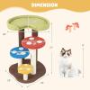 imageGiantex Cute Cat Tree  37 Inches Mushroom Cat Tower with 3 FullWrapped Sisal Scratching Post Padded Top Perch Washable Mat MultiLevel Cat Activity Tree for Indoor Cats Kitten