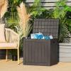 imageGiantex Deck Boxes Outdoor Waterproof  30 Gallon Patio Storage Box with Lockable Lid Builtin Handles Storage Bin for Poolside Package Delivery Cushions Garden Tools Outside Storage Box BlackBlack