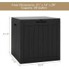 imageGiantex Deck Boxes Outdoor Waterproof  30 Gallon Patio Storage Box with Lockable Lid Builtin Handles Storage Bin for Poolside Package Delivery Cushions Garden Tools Outside Storage Box BlackBlack