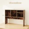 imageGiantex Desktop Bookshelf Wood Desk Hutch Organizer for 27 Inch Computer Monitor Countertop Storage Display Rack with 5 Shelves Multipurpose Desktop Shelf Bookcase for Dorm Office Home WhiteRustic Brown