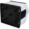 imageGiantex Dog House for Medium Dogs Waterproof Plastic Dog Houses with Air Vents and Elevated Floor Easy to Assemble Outdoor Cat House Feeding Station Indoor Patio Backyard Dog Kennel HouseBlue  White