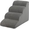 imageGiantex Dog Ramp Stairs for Bed 3 Tiers Foam Pet Steps for Small Dogs Puppy Cats Older Washable Cover High Density Foam NonSlip Stairs for Dogs to Get on Bed Sofa Gray 3 StepsGray