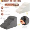 imageGiantex Dog Ramp Stairs for Bed 3 Tiers Foam Pet Steps for Small Dogs Puppy Cats Older Washable Cover High Density Foam NonSlip Stairs for Dogs to Get on Bed Sofa Gray 3 StepsGray