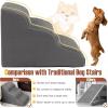 imageGiantex Dog Ramp Stairs for Bed 3 Tiers Foam Pet Steps for Small Dogs Puppy Cats Older Washable Cover High Density Foam NonSlip Stairs for Dogs to Get on Bed Sofa Gray 3 StepsGray