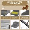 imageGiantex Dog Ramp Stairs for Bed 3 Tiers Foam Pet Steps for Small Dogs Puppy Cats Older Washable Cover High Density Foam NonSlip Stairs for Dogs to Get on Bed Sofa Gray 3 StepsGray