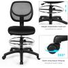 imageGiantex Drafting Chair Tall Office Chair with Back Height Adjustable Home Office Chair on Wheels Ergonomic Computer Standing Desk Chair with Footrest Ring for Bedroom Black