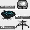 imageGiantex Drafting Chair Tall Office Chair with Back Height Adjustable Home Office Chair on Wheels Ergonomic Computer Standing Desk Chair with Footrest Ring for Bedroom Black