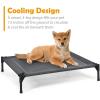 imageGiantex Elevated Dog Bed with Canopy Portable Indoor Outdoor Pet Cot for Camping Beach Lawn Keep Dogs Cats Cool in Summer Breathable Fabric Steel Frame Easy Assembly XL 415 x 345 x 35L 355 x 32 x 32
