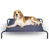imageGiantex Elevated Pet Bed for Medium Large Dogs Keep Pets Cool Portable Raised Pet Cot Indoor Outdoor Camping Waterproof Breathable Mat Steel Frame Easy Assembly LargeLarge