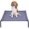 imageGiantex Elevated Pet Bed for Medium Large Dogs Keep Pets Cool Portable Raised Pet Cot Indoor Outdoor Camping Waterproof Breathable Mat Steel Frame Easy Assembly LargeXLarge