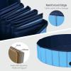 imageGiantex Foldable Pet Swimming Pool Dog Bath Pool with AntiSlip Bottom Portable PVC Pets Bathing Tub Kiddie Pools for Dogs Cats Kids Easy to Drain Collapsible Dog Pet Pool XL55inch Blue