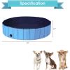 imageGiantex Foldable Pet Swimming Pool Dog Bath Pool with AntiSlip Bottom Portable PVC Pets Bathing Tub Kiddie Pools for Dogs Cats Kids Easy to Drain Collapsible Dog Pet Pool XL55inch Blue