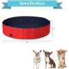 imageGiantex Foldable Pet Swimming Pool Dog Bath Pool with AntiSlip Bottom Portable PVC Pets Bathing Tub Kiddie Pools for Dogs Cats Kids Easy to Drain Collapsible Dog Pet Pool XL55inch Red